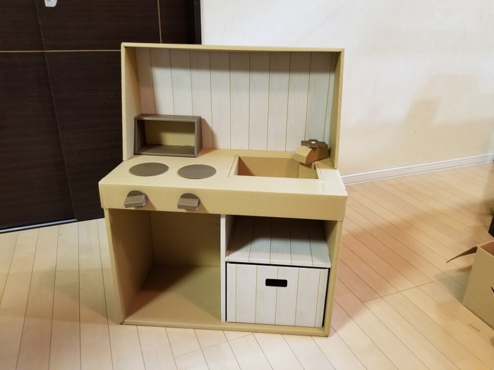 ダンボールキッチン完成