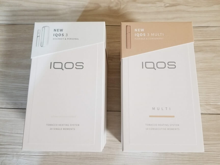 IQOS 3とIQOS 3 MULTIのパッケージデザイン