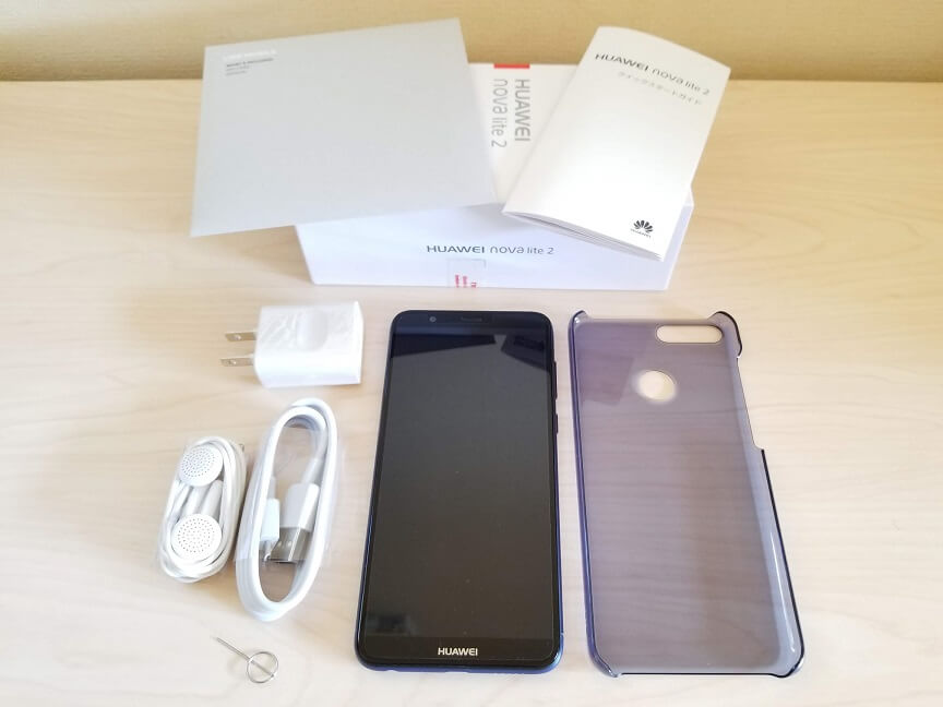 HUAWAI nova lite 2の付属品