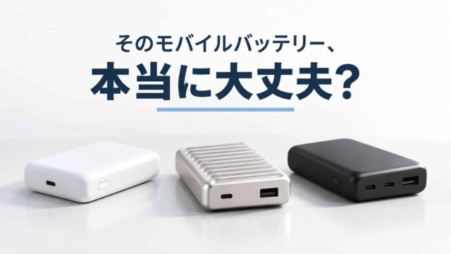 モバイルバッテリーは何を選べば安全かを解説する記事のアイキャッチ