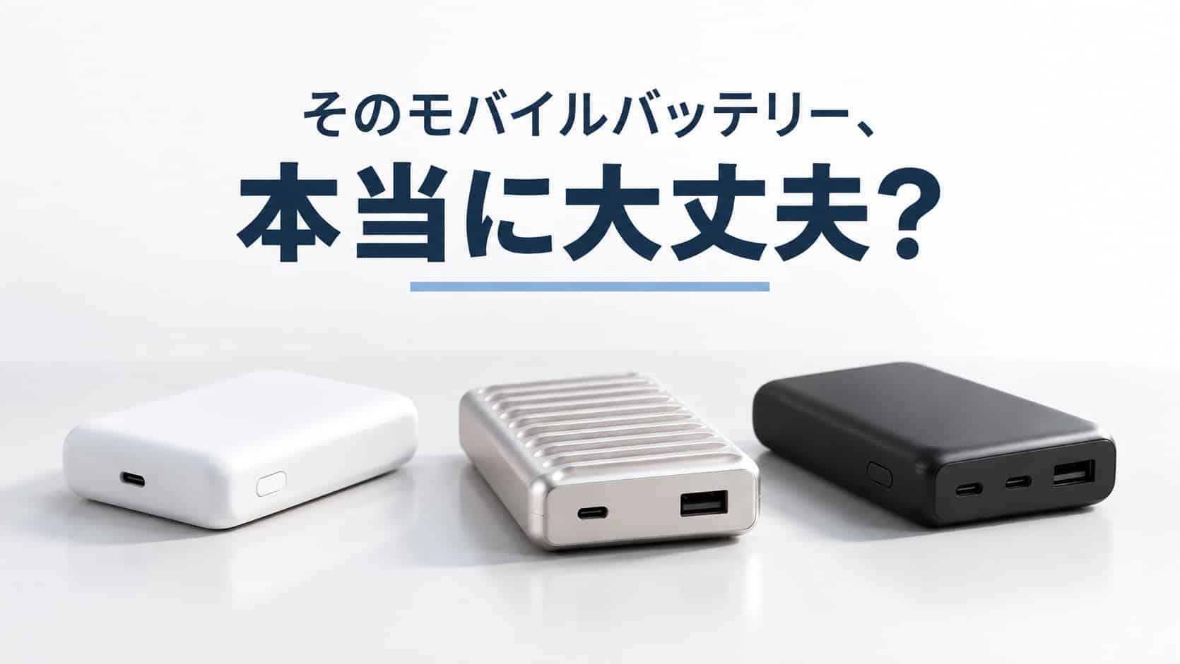 モバイルバッテリーは何を選べば安全かを解説する記事のアイキャッチ